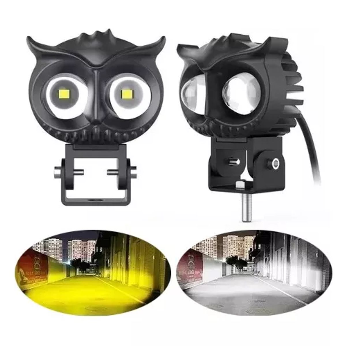 GENERICO - Par Faro Led Exploradora Laser Blanco Amarillo Moto auto 80w