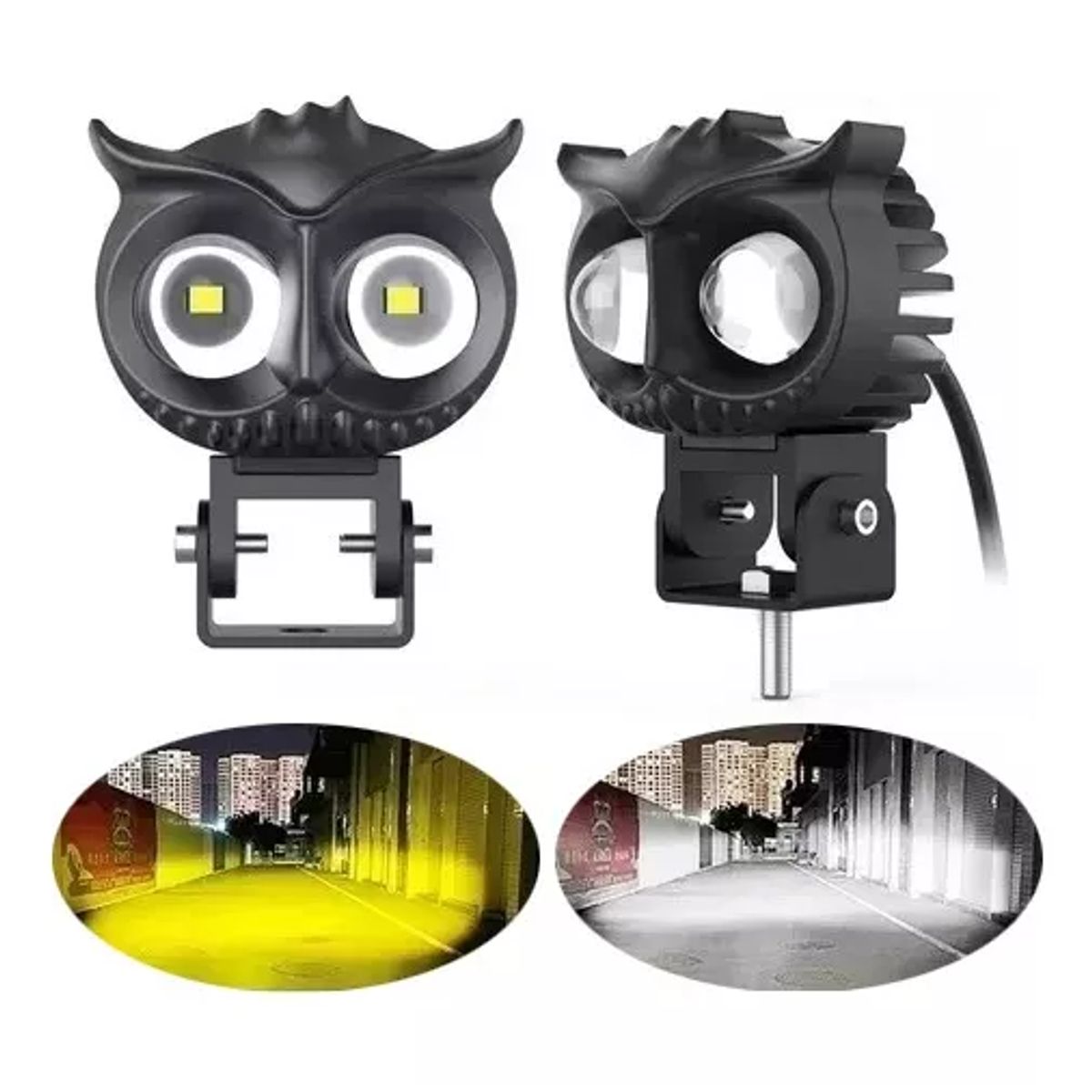 GENERICO - Par Faro Led Exploradora Laser Blanco Amarillo Moto auto 80w