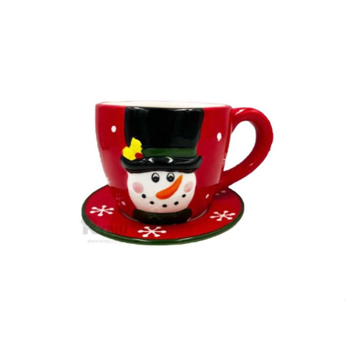 GENERICO - Recipiente para Navidad de Muñeco de Nieve Rojo