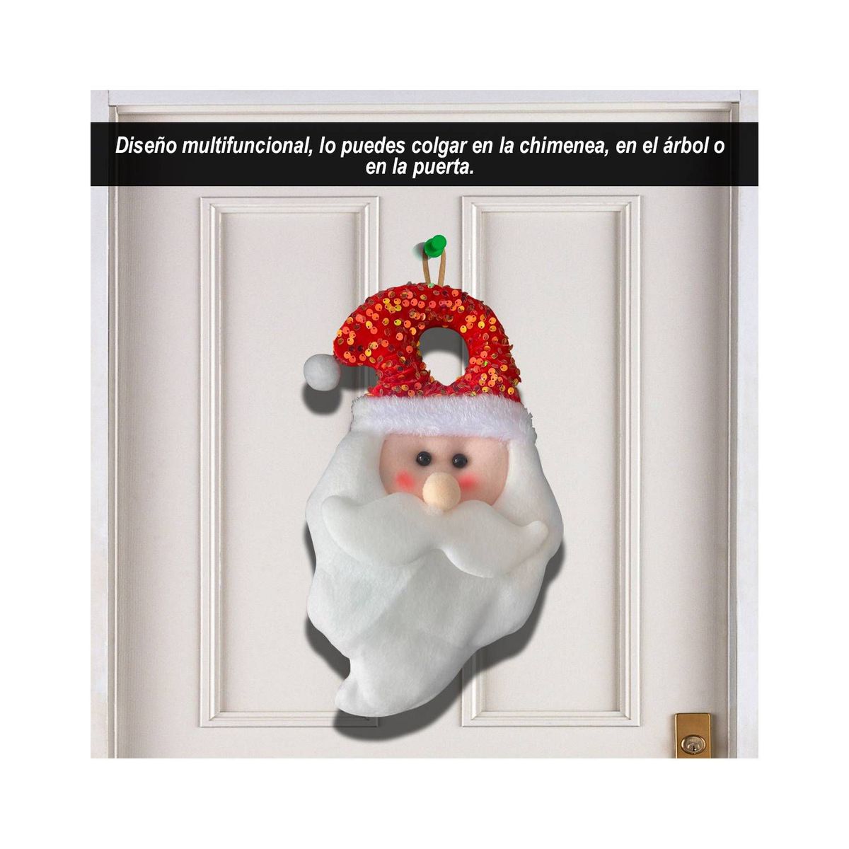 GENERICO - Adorno Navideño Colgante para puerta Diseño Papa Noel