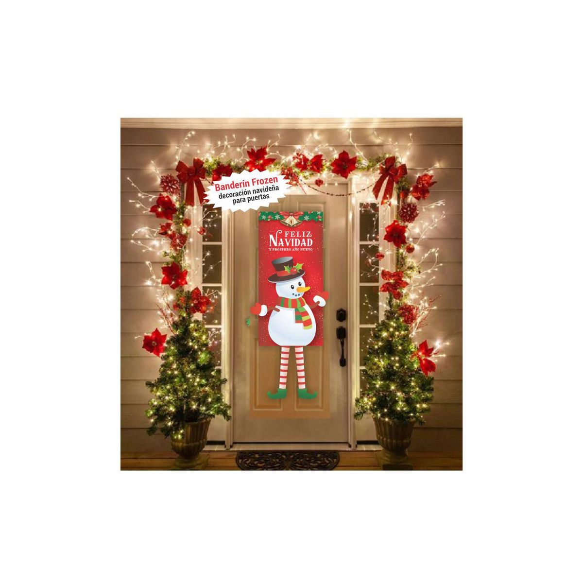 GENERICO - Banderin Colgante Navideño Decorativo para Puertas