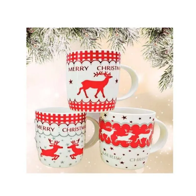 GENERICO - 4 Taza De Navidad Navideño Cerámica