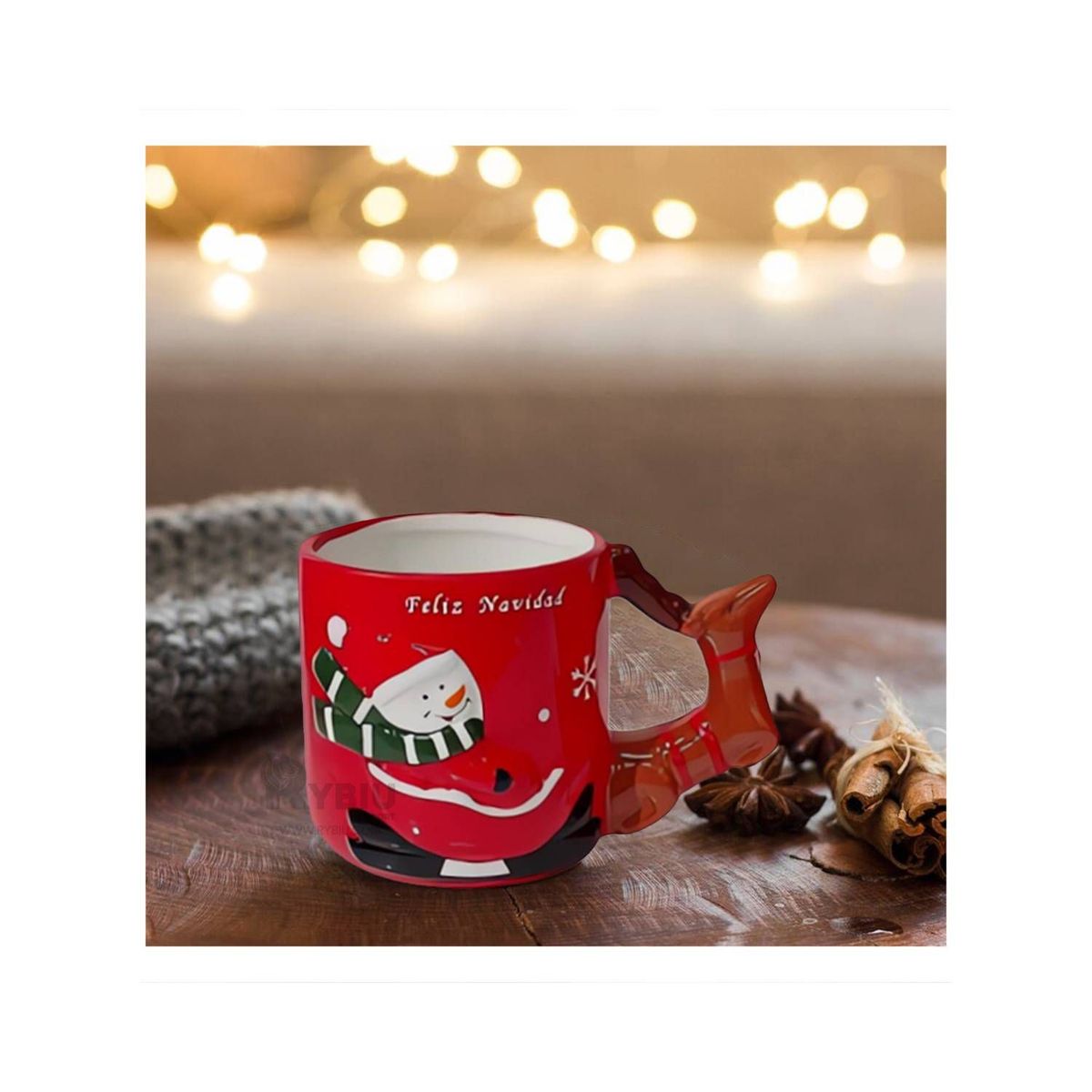 GENERICO - Taza con Diseño Navideño para Niños de Muñeco de Nieve