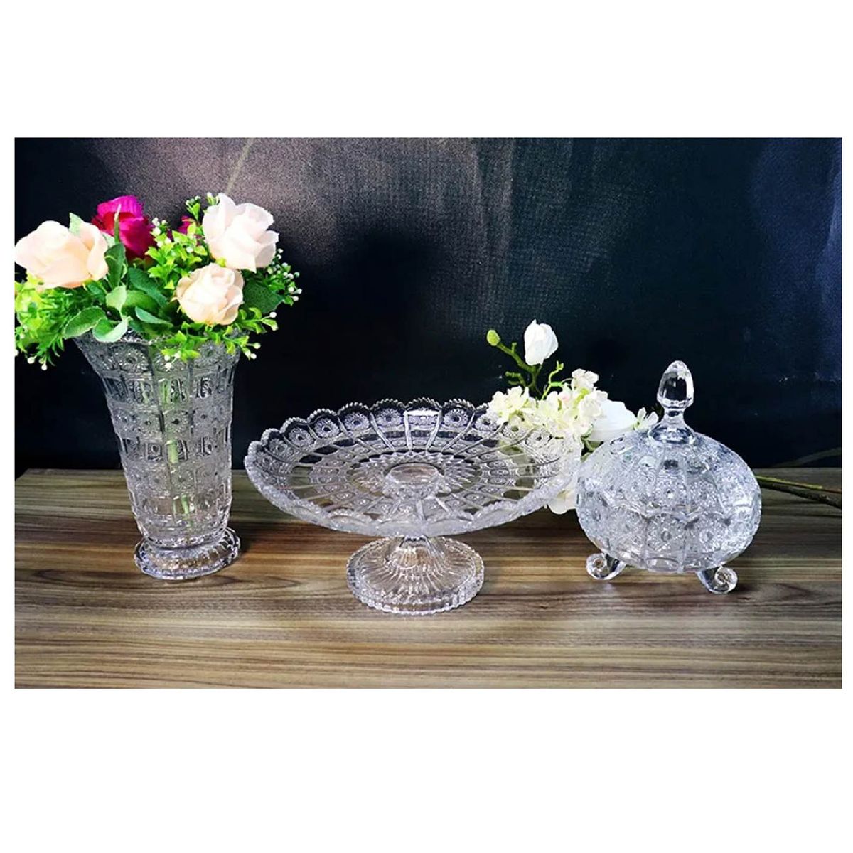 GENERICO - Juego de cristalería de girasol de 3 piezas