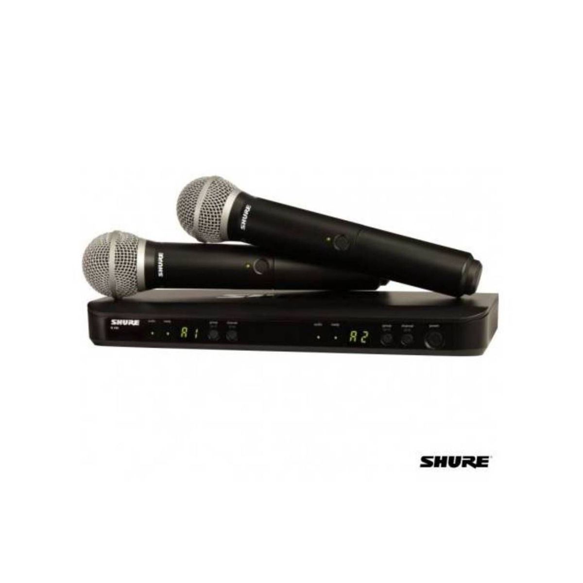 SHURE - Sistema Micrófono Shure BLX288PG58 Inalámbrico Doble de Mano