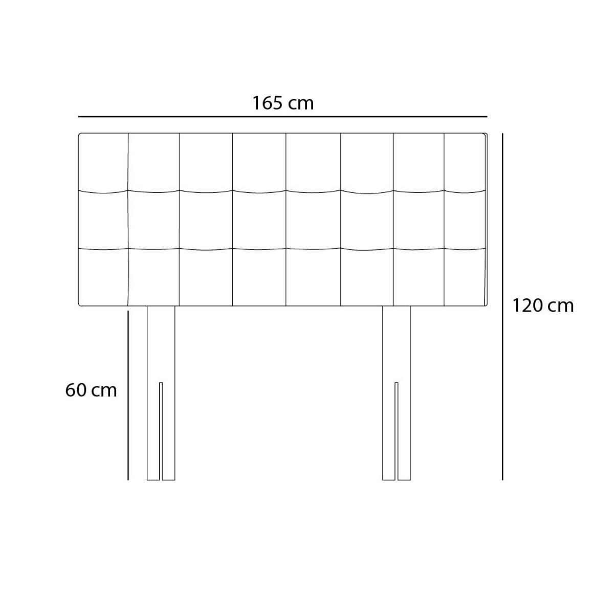 BARAKA HOME - Cabecera Pata ajustable Maltes Queen - Gris Oscuro