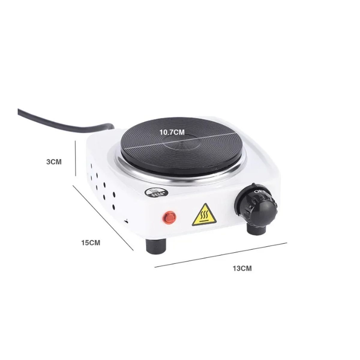 GENERICO - Moka italiana 6 tz blanco +  cocina eléctrica