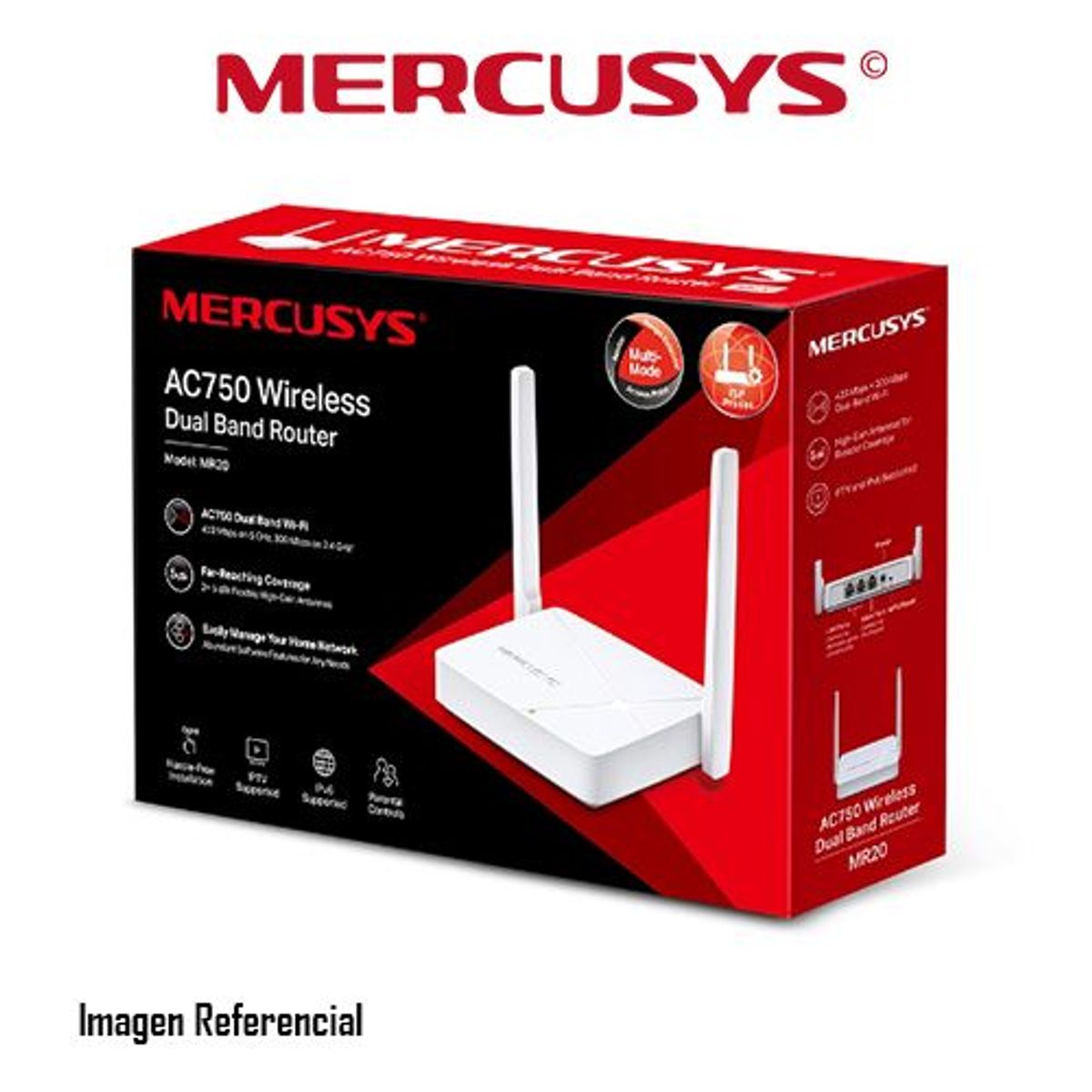 MERCUSYS - ROUTER INALAMBRICO AC750 MERCUSYS MR20 DUAL BAND P/N:1753502253
