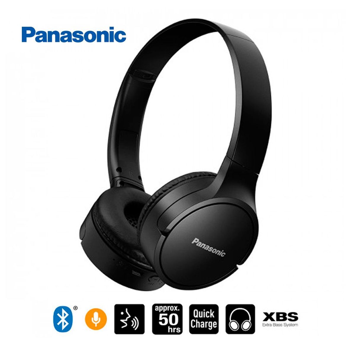 PANASONIC - Audífonos Panasonic HF420 Bluetooth 50hrs Extra Bass System Negro