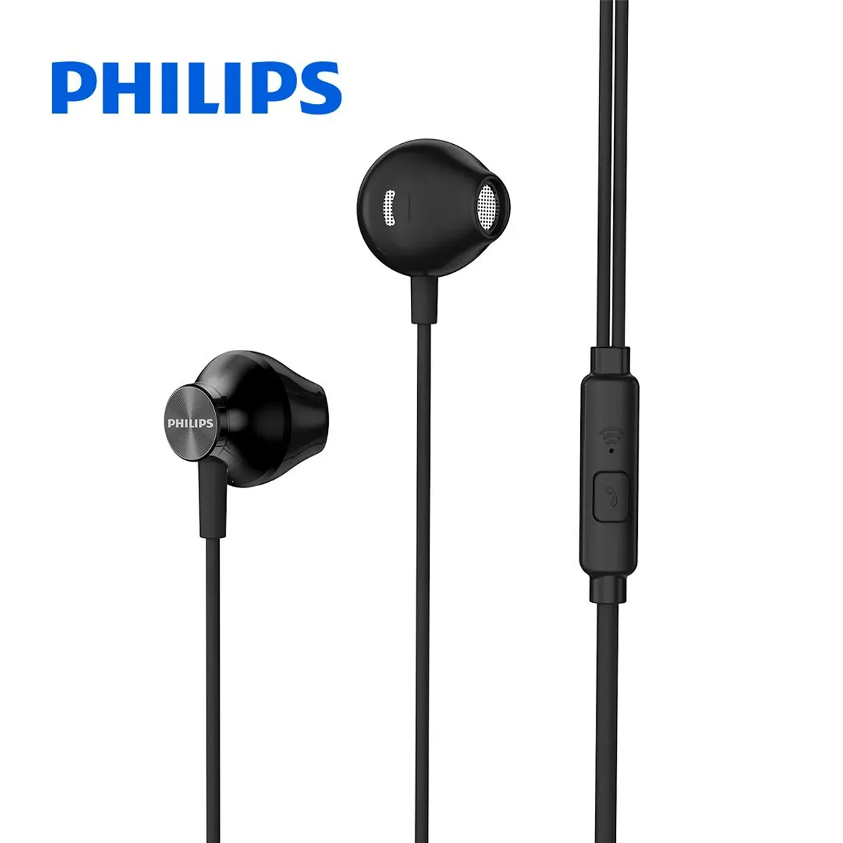 PHILIPS - Audífonos In-Ear Philips Taue101Bk Negro Con Micrófono Y Bass Sound