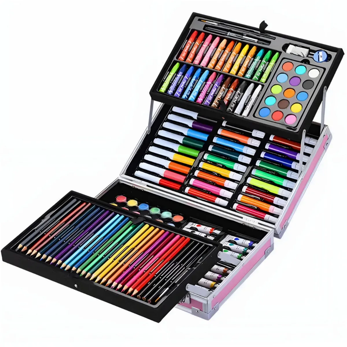 GENERICO - Set de Arte Maleta de Aluminio 145 Piezas artístico