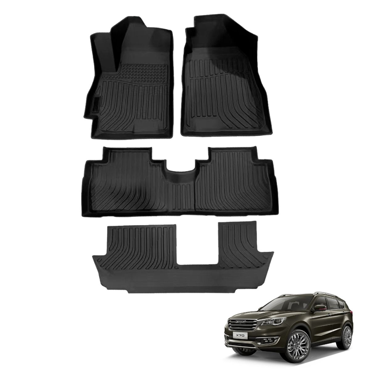 GENERICO - PISO TPE 5D JETOUR X70 3 FILAS 2020-2024