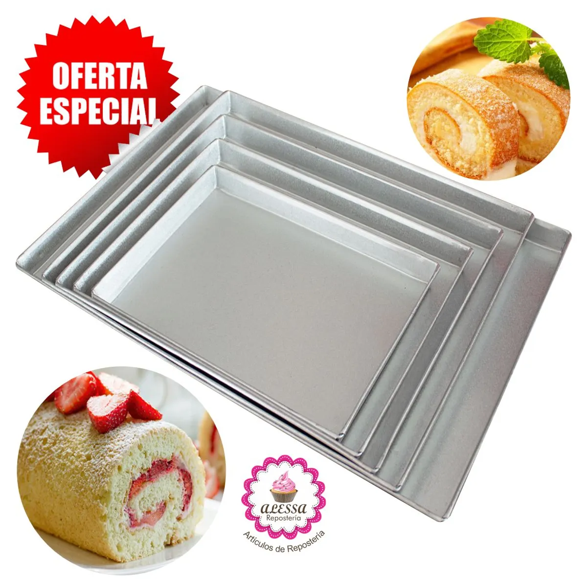 GENERICO - 5 Moldes de Pionono para Repostería