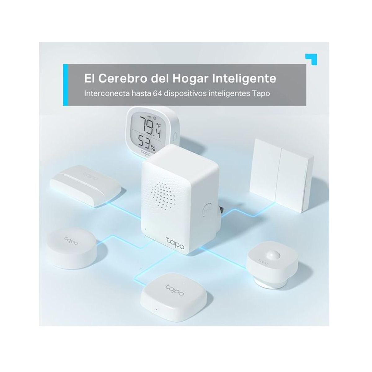 TP LINK - Hub Inteligente TP-Link Tapo H100 con Alarma Hasta 64 Dispositivos