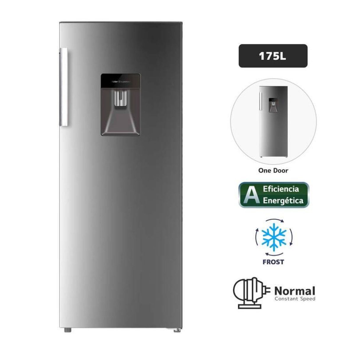 BLACKLINE - Refrigeradora BLACKLINE 175L Frost 1PD Inox