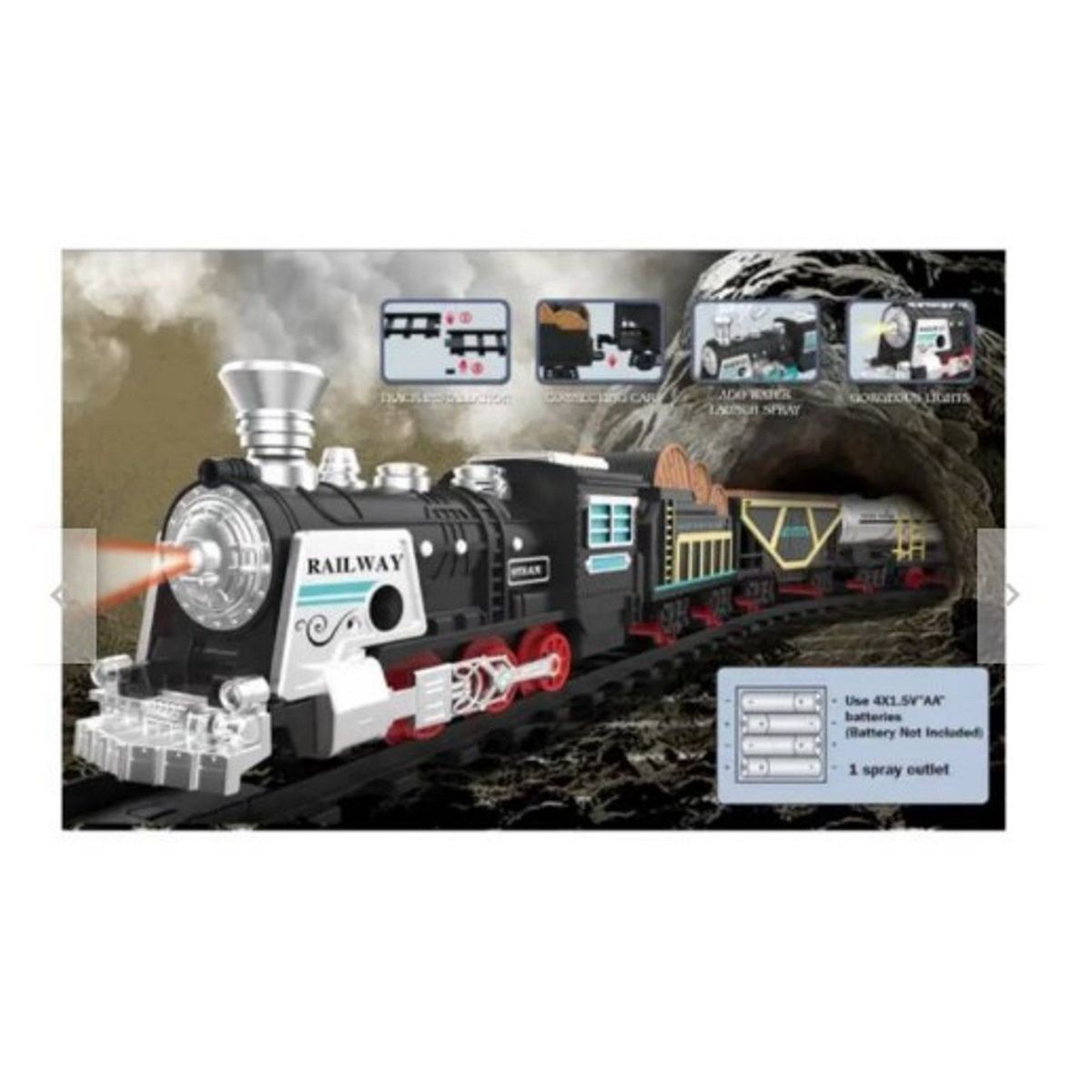 GENERICO - Tren Navideño Interactivo Bota Humo  Musical 12 pistas de Calidad