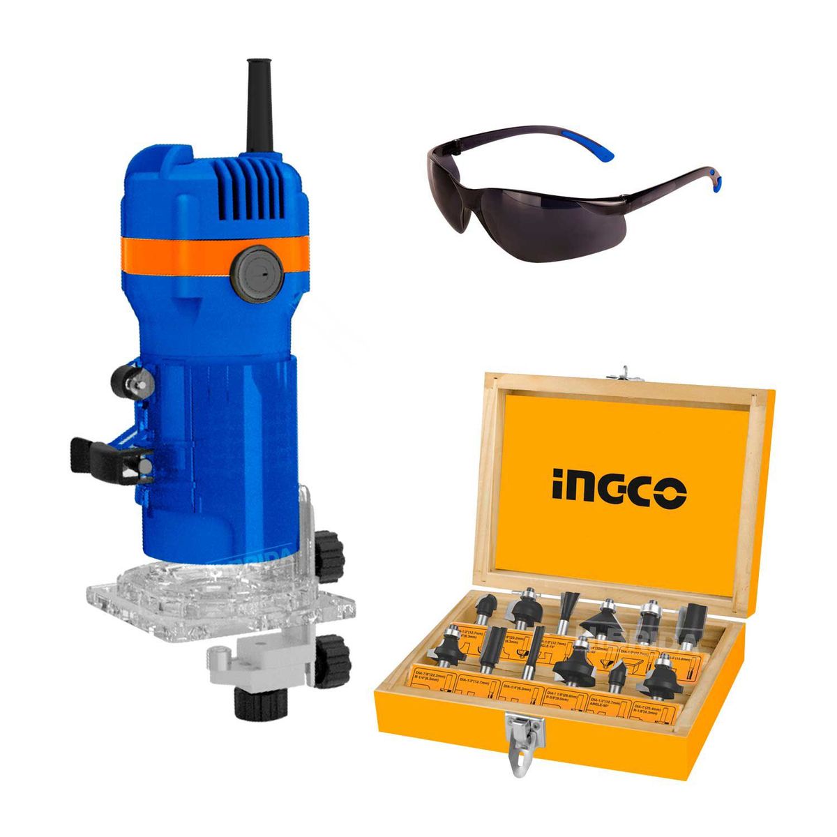 GENERICO - RUTEADORA PALMA ¼ 500W  FRESAS 6MM MADERA FRESADORA