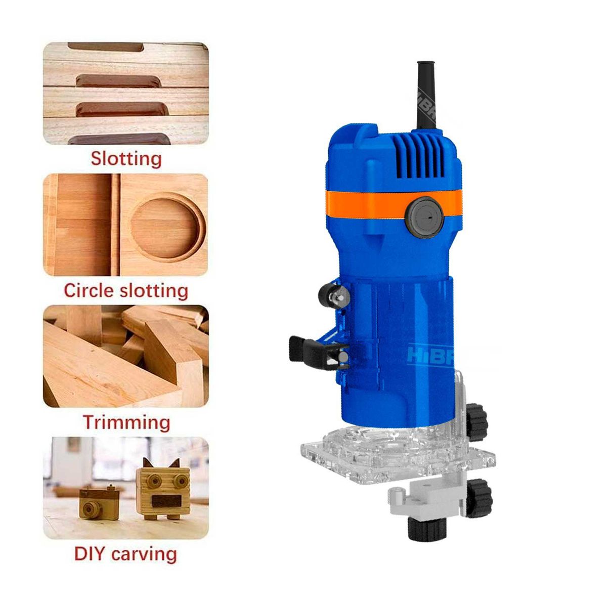 GENERICO - RUTEADORA PALMA ¼ 500W  FRESAS 6MM MADERA FRESADORA