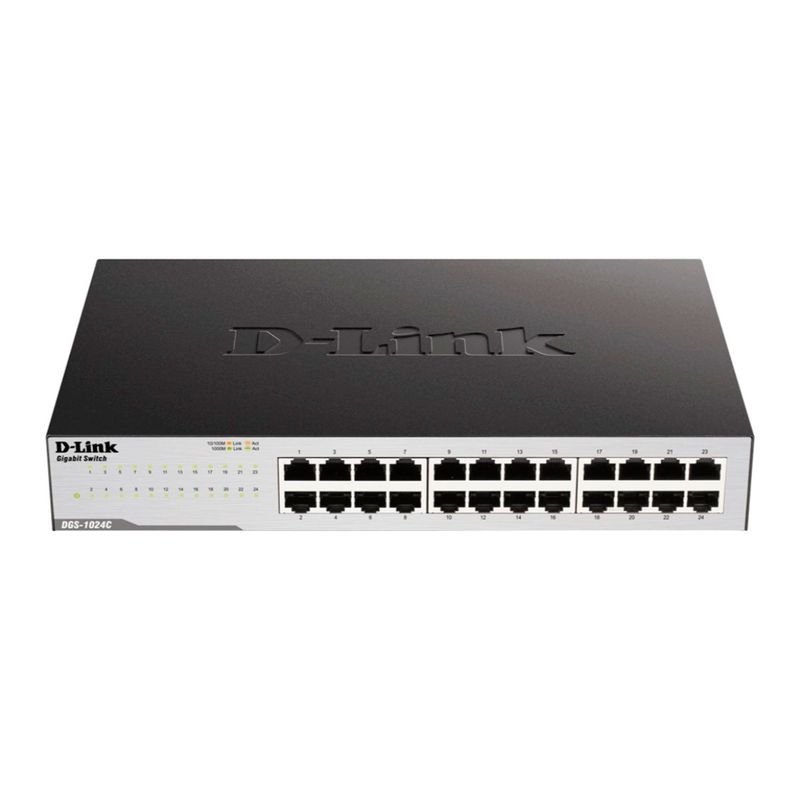 D LINK - SWITCH 24 PUERTOS DGS-1024C DLINK 10/100/1000MBPS P/N: DGS-1024C