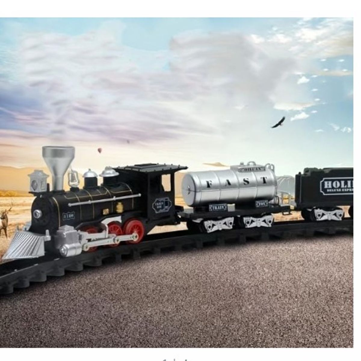 GENERICO - Tren Navideño Interactivo Bota Humo  Musical 12 Pistas GRANDE