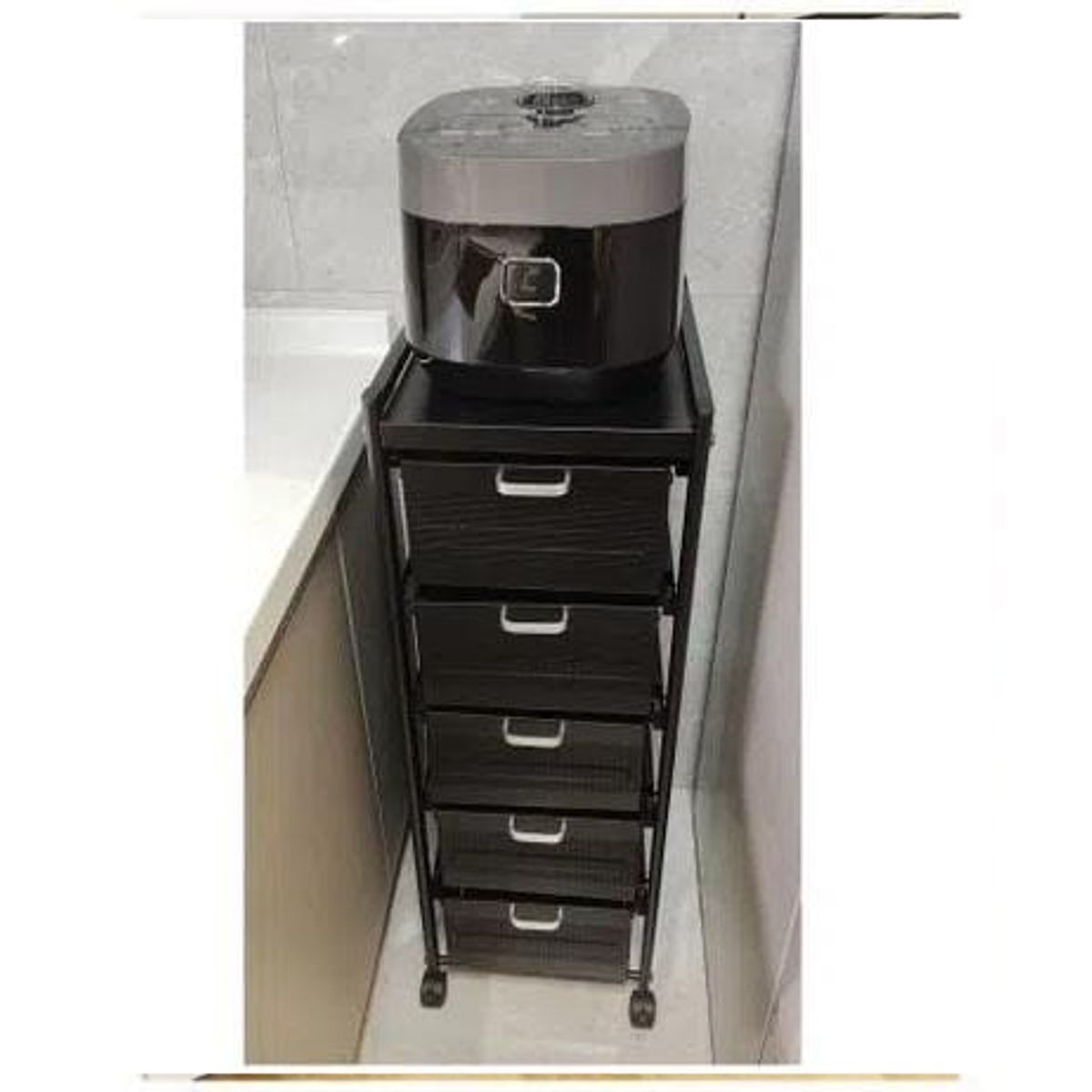GENERICO - CARRO PARA MAQUILLAJE SALÓN OFICINA 5 CAJONES METAL