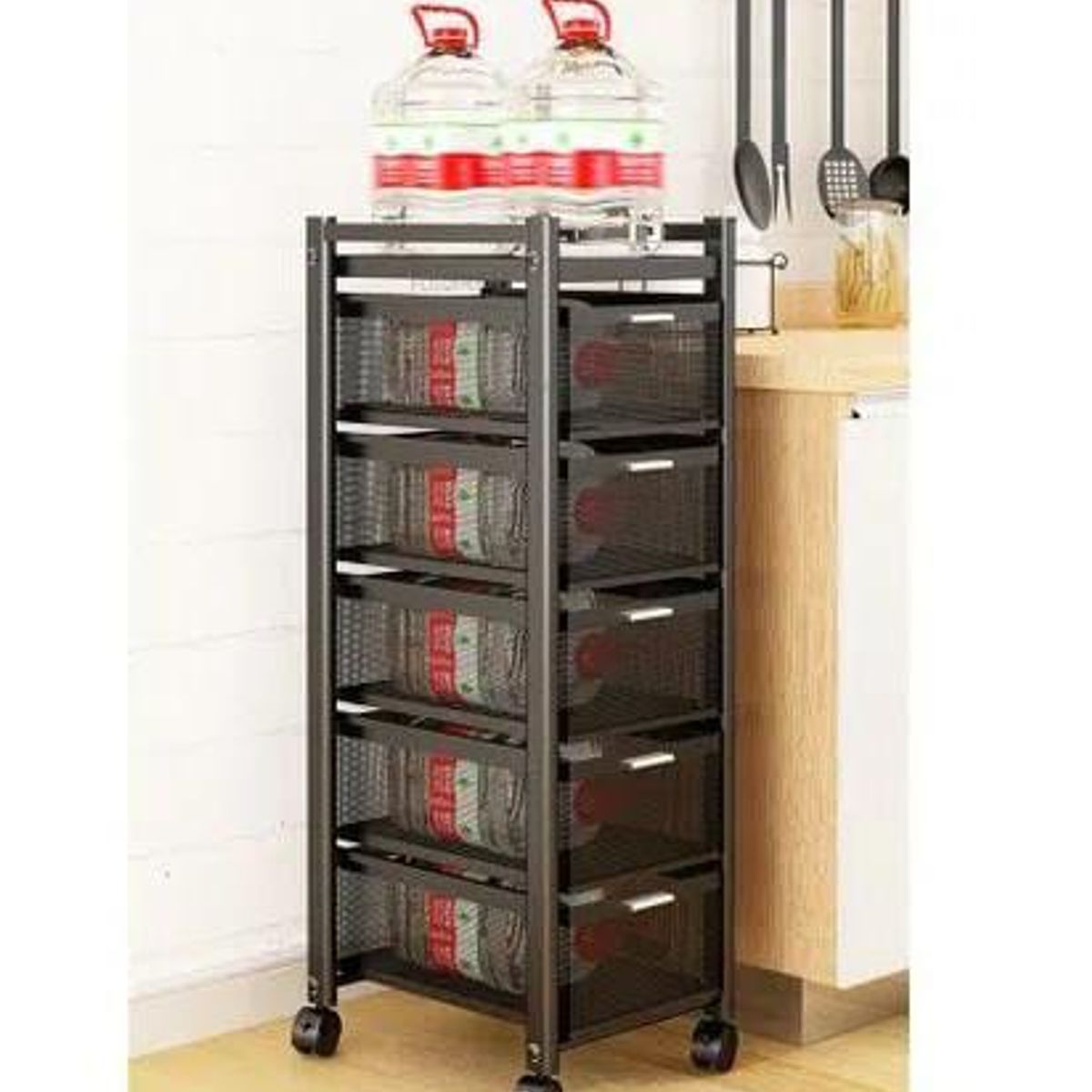 GENERICO - Zapatera Organizador De Calzado Multiusos De 5 Cajones negro