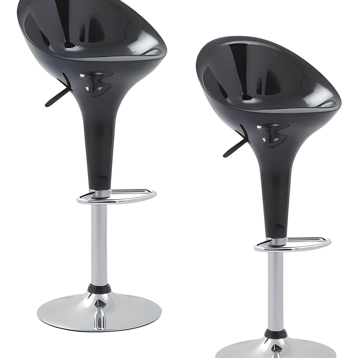 GENERICO - Set x2 Banco Silla Bar Pop Riway Negro