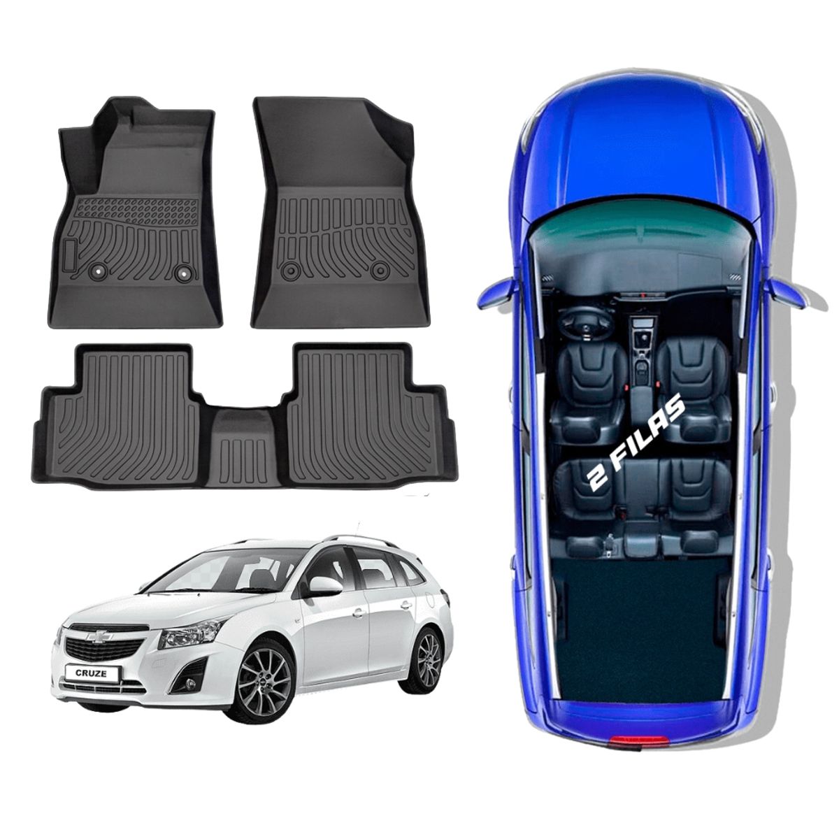 GENERICO - PISO TPE 5D CHEVROLET CRUZE 2016-2019