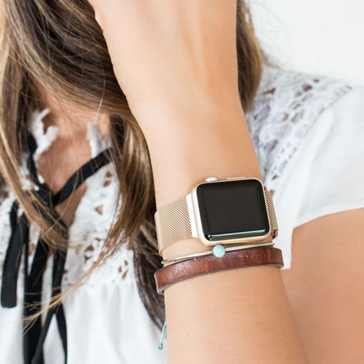 GENERICO - Correa apple watch de acero  dorado 38-40-41mm