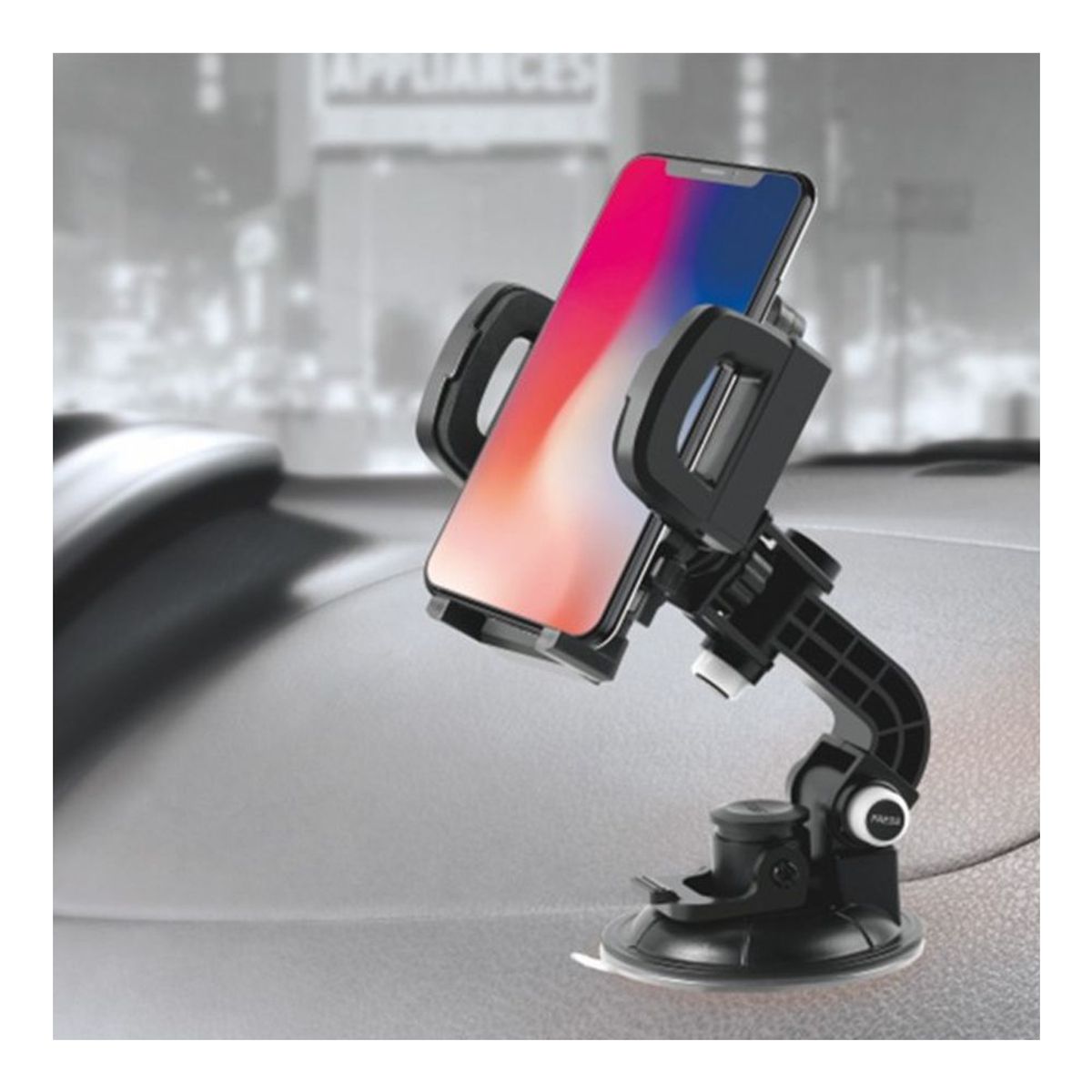 SEISA - Soporte para Teléfono en Auto Con Cuello 360 grados Succión