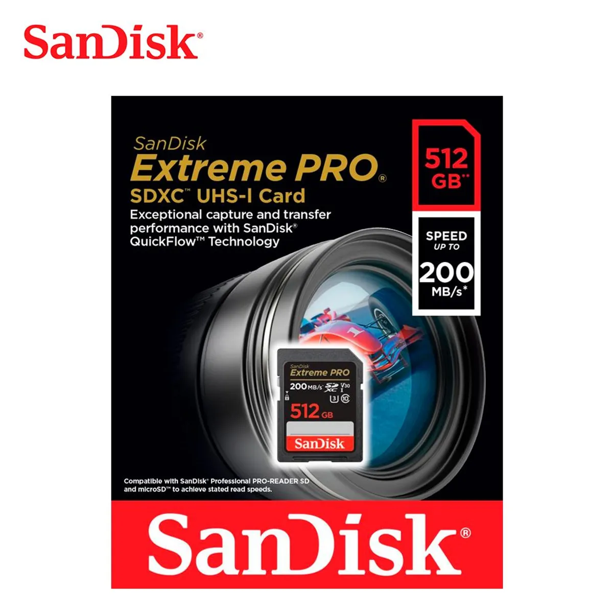 SANDISK - Memoria SD SANDISK EXTREME PRO 512GB de 200mbs - ORIGINAL