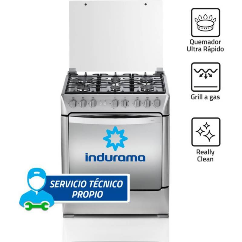 INDURAMA - Cocina Indurama Galicia Zafiro Croma 6 quemadores