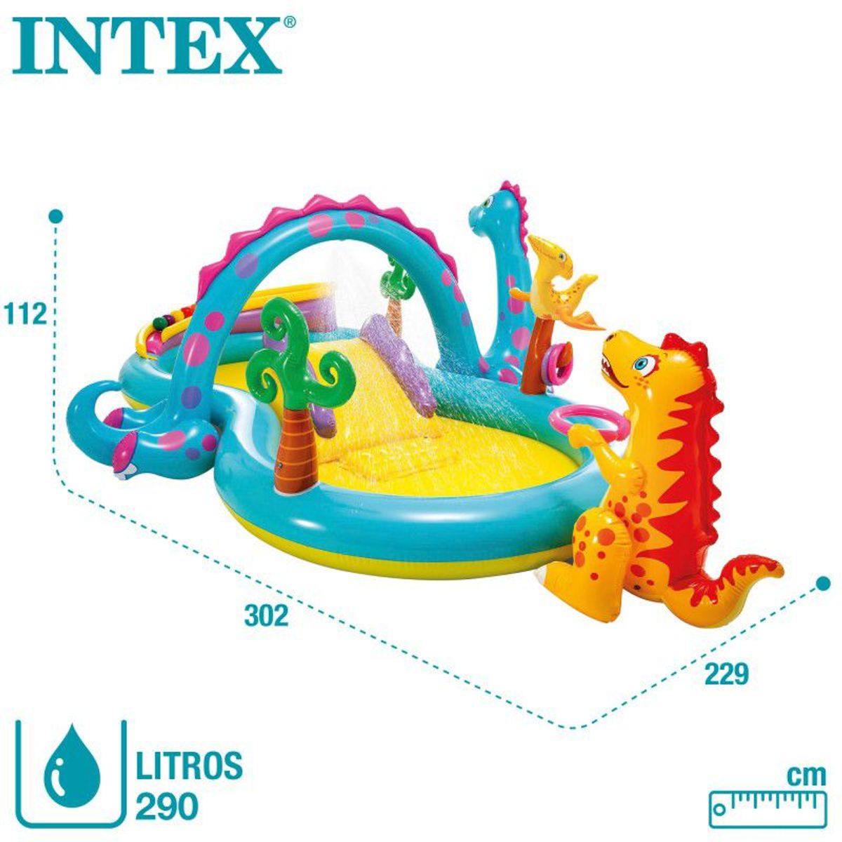 INTEX - Piscina Inflable Centro de juego Dinosaurio Intex