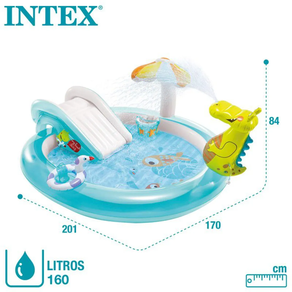 INTEX - Piscina Inflable cocodrilo Centro de Juego intex