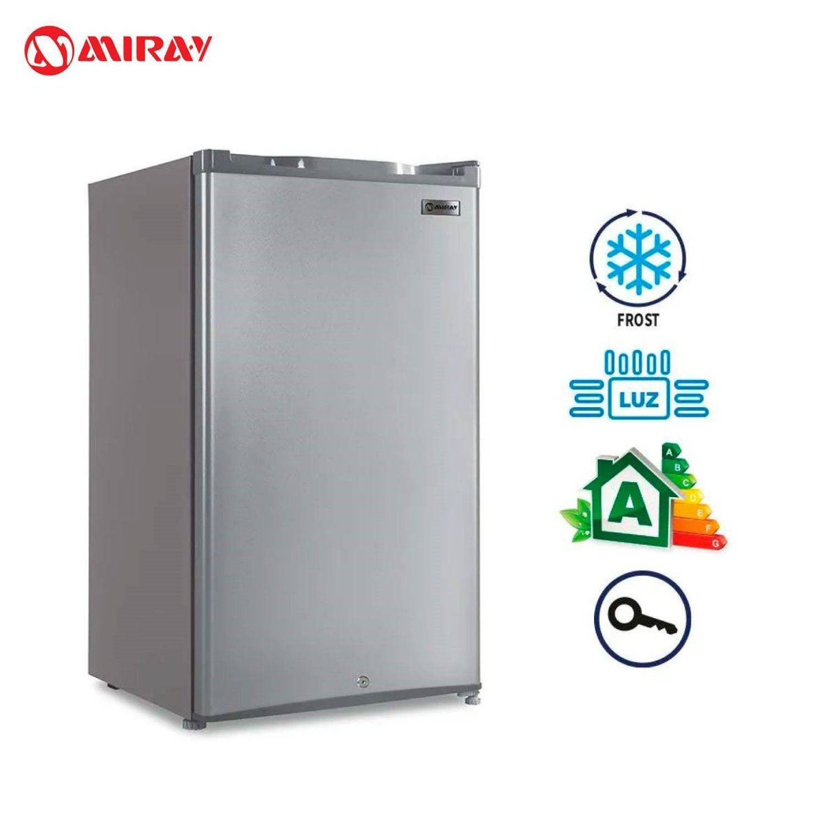 MIRAY - Frigobar-Refrigeradora Miray RM-92S 85 L - Plomo