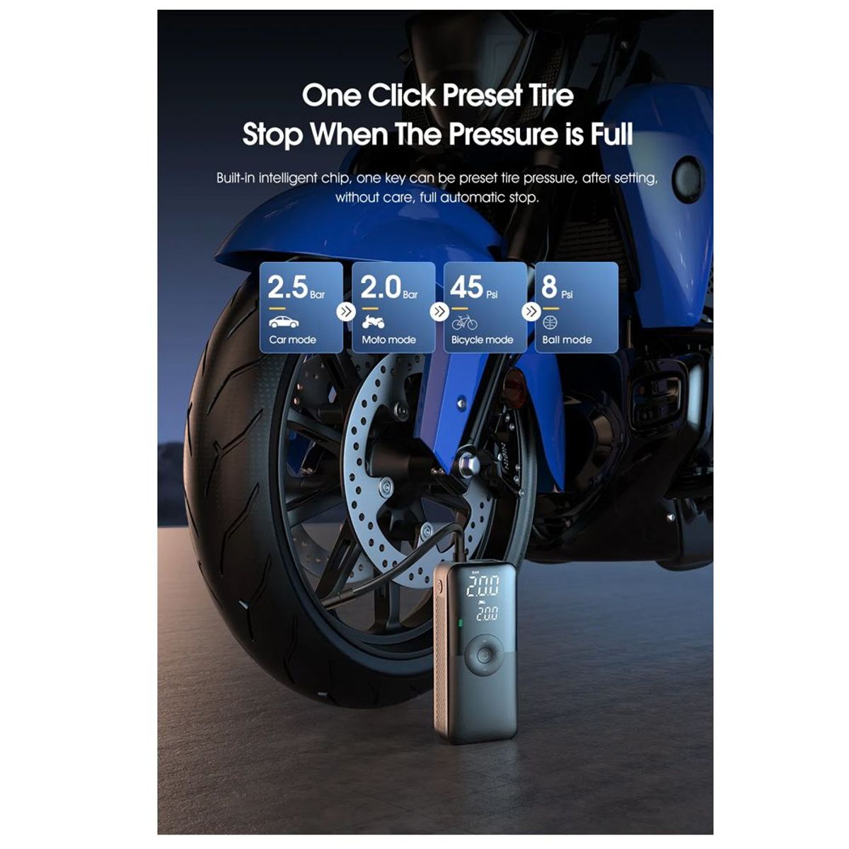 SEISA - Comprensor de Aire Inflador Inalámbrico Portátil para Auto