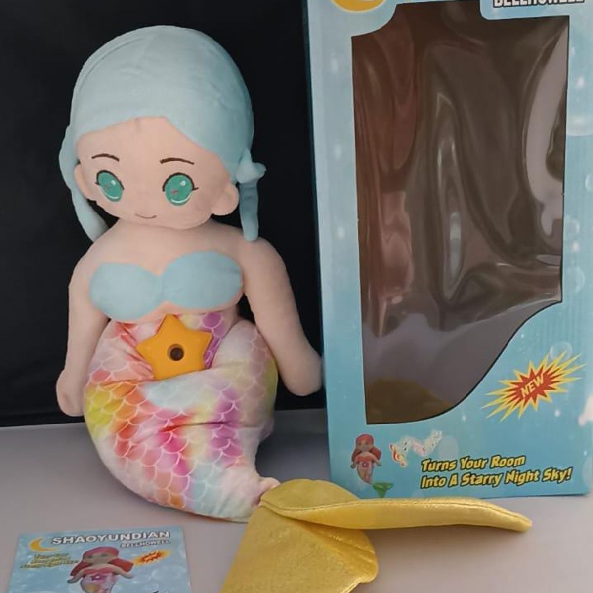 GENERICO - MUÑECA SIRENA CON PROYECTOR DE IMÁGENES Y MUSICAL