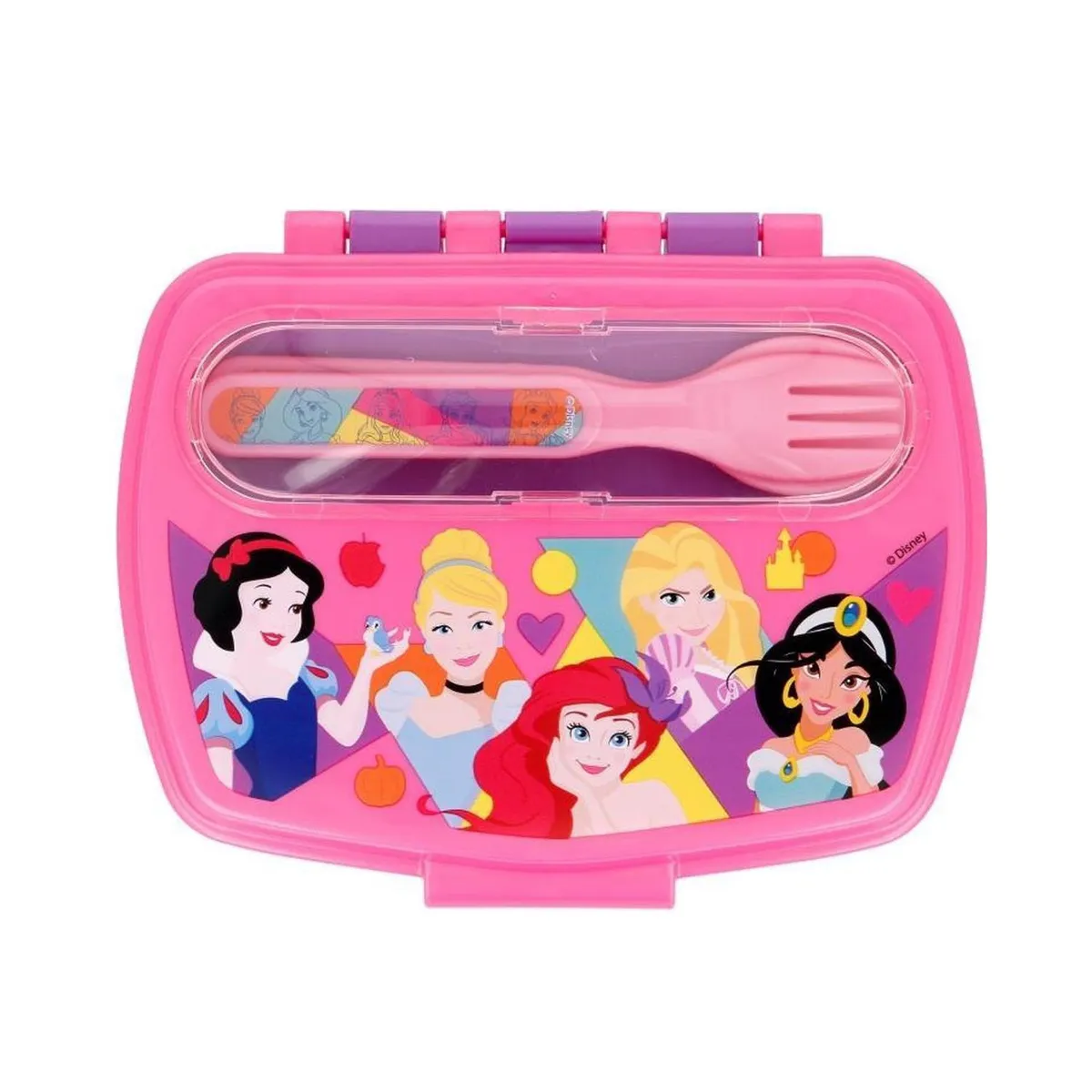 PRINCESA - Sadwichera rectangular con cubiertos Princesas