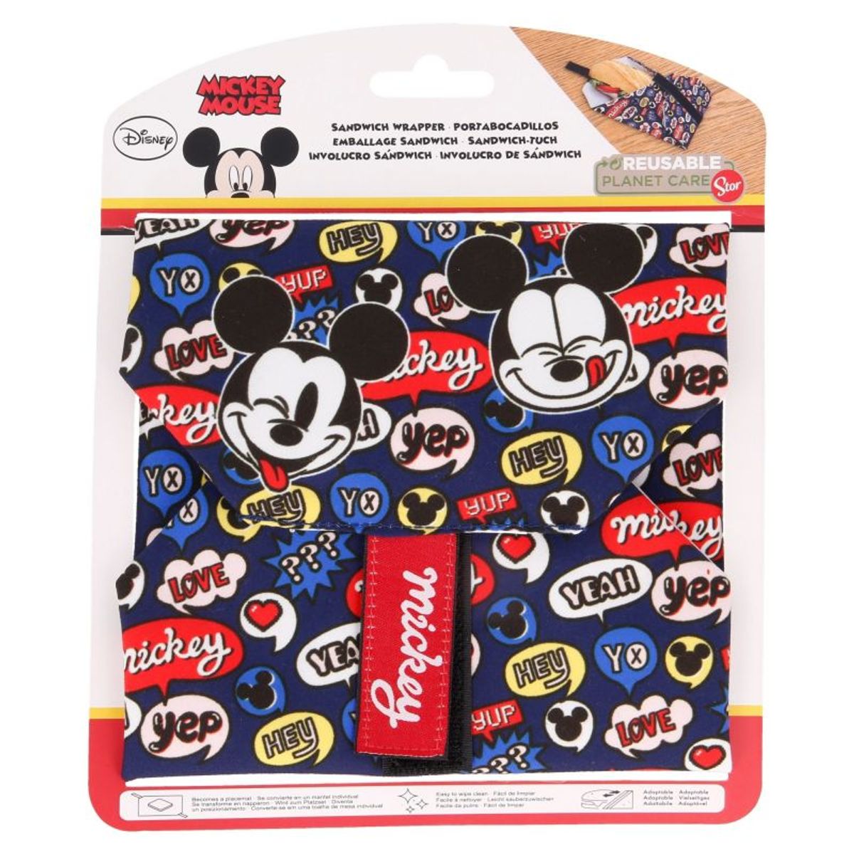 MICKEY MOUSE - Porta sandwich de tela Mickey Mouse