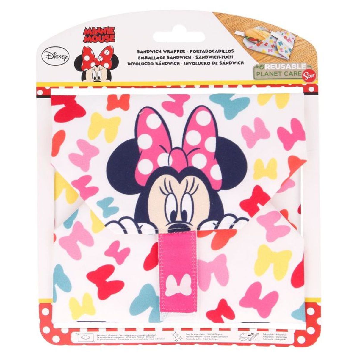 MINNIE - Porta sandwich de tela Minnie Mouse