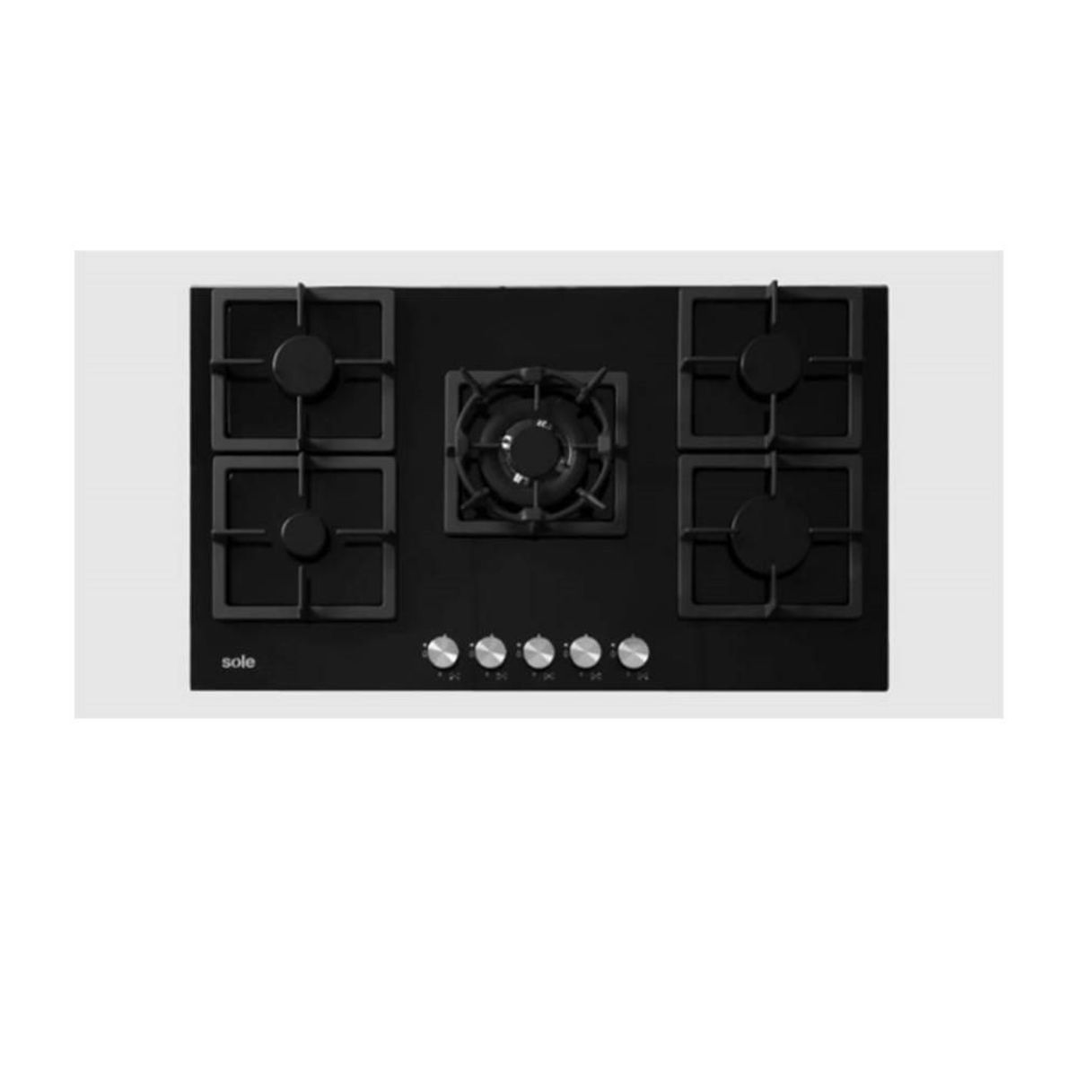 SOLE - Encimera Sole Vidrio Templado A Gas 86 CM Con 5 Quemadores SOLCO041