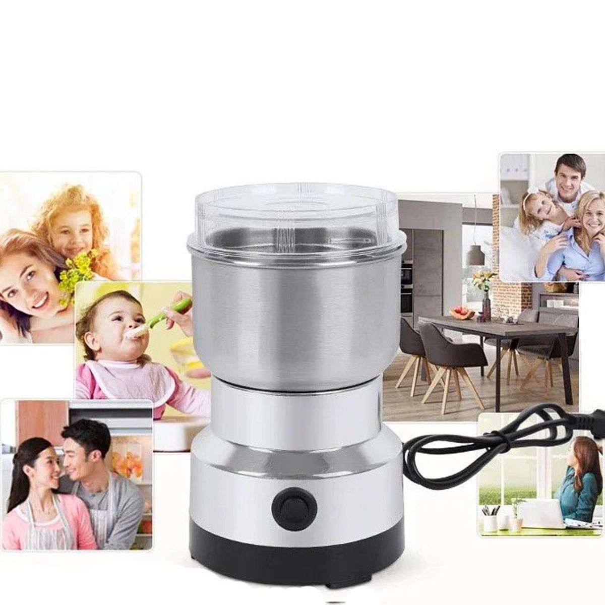 GENERICO - MOLINILLO DE CAFE GRANOS  DE 6 ASPAS MEJOR DESEMPEÑO 200W