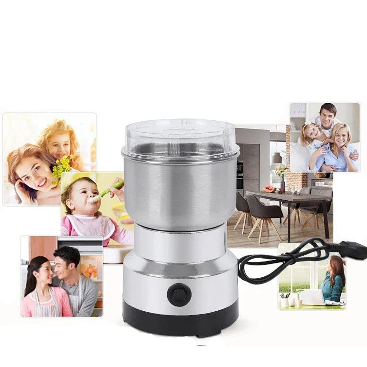 GENERICO - MOLINILLO DE CAFE GRANOS  DE 6 ASPAS MEJOR DESEMPEÑO 200W