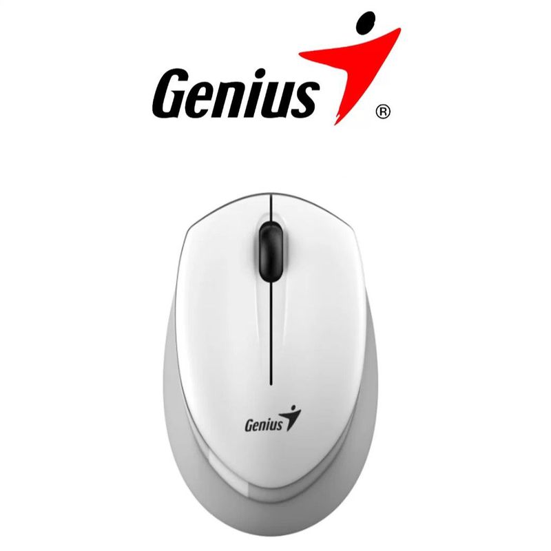 GENIUS - MOUSE GENIUS NX-7009 WIRELESS BLUEEYE ERGONOMICO WHITE GREY