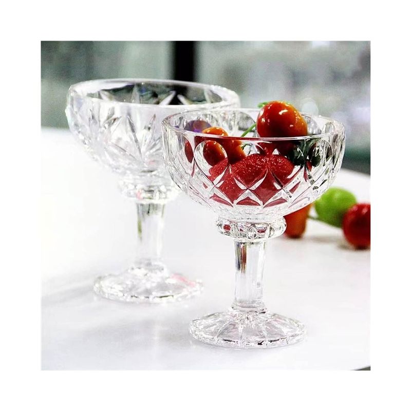 GENERICO - set de 6 copas de helado o postre de cristal capa.200ml