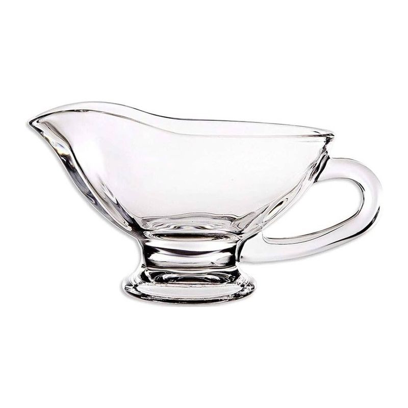 GENERICO - set 2 piezas de soportes salsa  de vidrio con asa