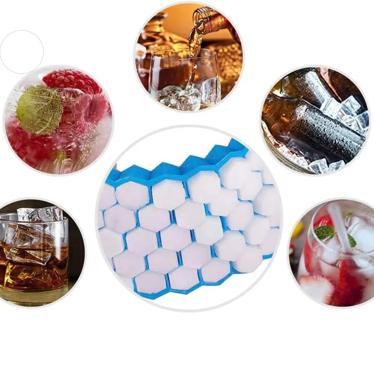 GENERICO - BANDEJA DE CUBITO DE HIELO DE SILICONA MUY PRACTICA