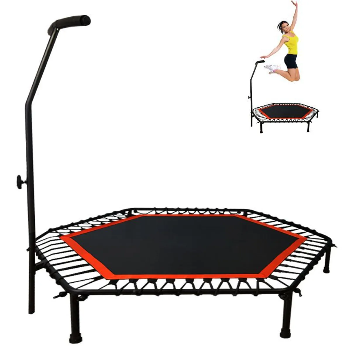 XTREME SPORT - Trampolin de Gimnasia Saltarin Fitness con Parante 120kg