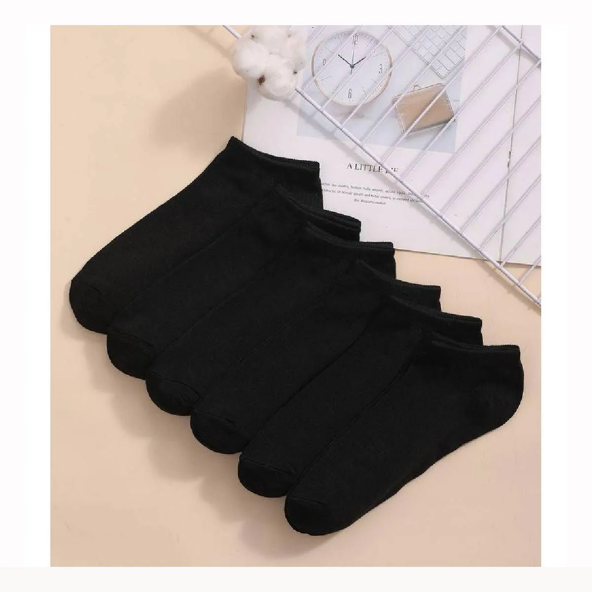 RYBIU IMPORT - Pack 6 Medias Hombre Taloneras  Algodón