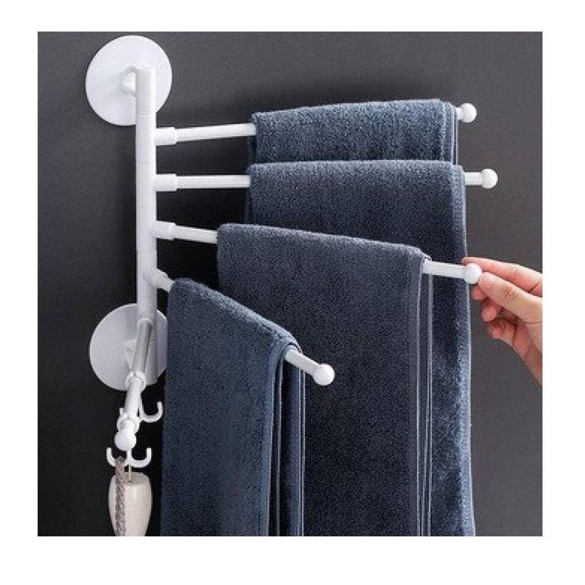 GENERICO - Toallero rack colgador soporte de baño